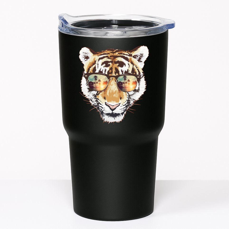 Cool Funny Tiger Tropical Sunglasses Tumbler