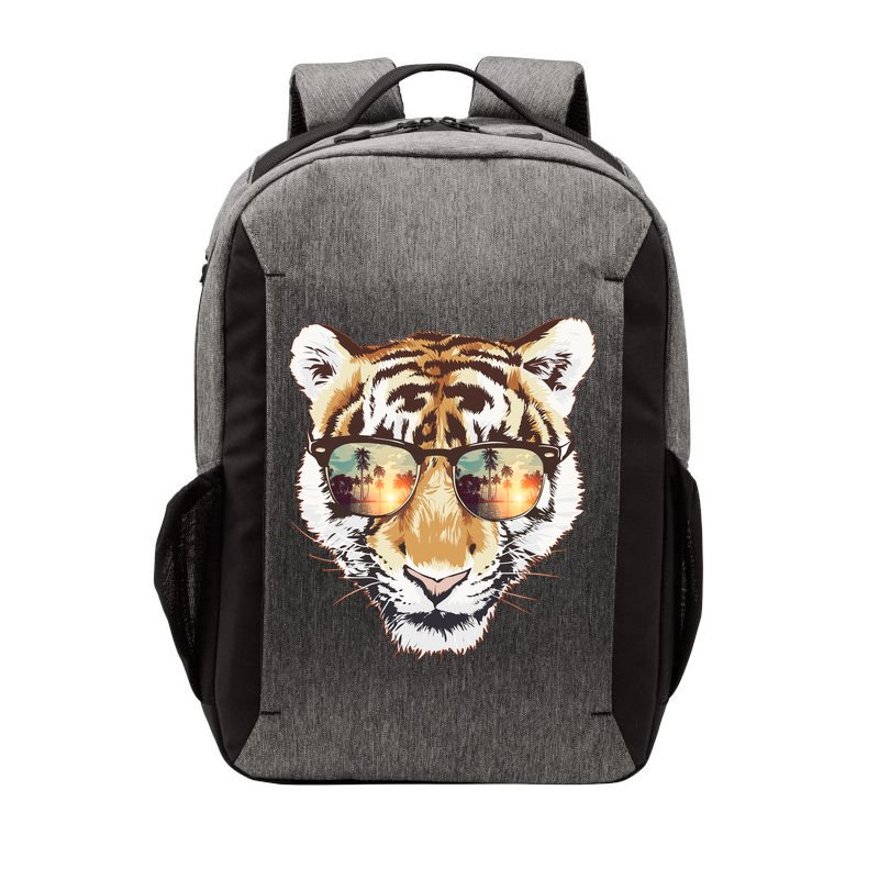 Cool Funny Tiger Tropical Sunglasses Vector Backpack