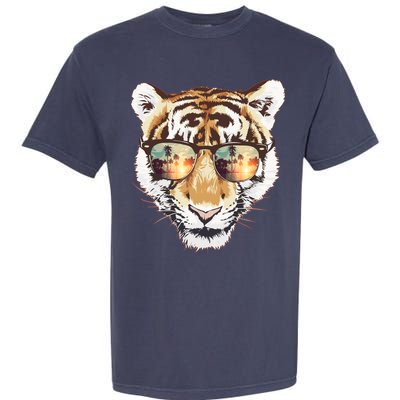 Cool Funny Tiger Tropical Sunglasses Garment-Dyed Heavyweight T-Shirt