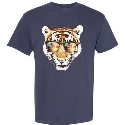 Cool Funny Tiger Tropical Sunglasses Garment-Dyed Heavyweight T-Shirt