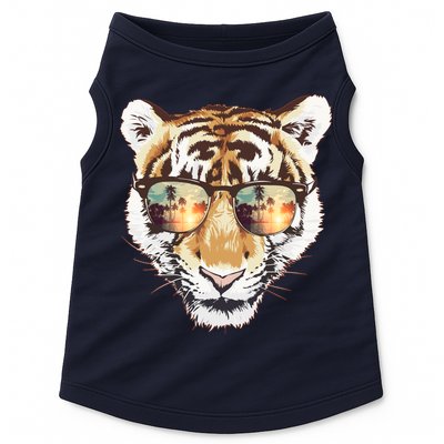 Cool Funny Tiger Tropical Sunglasses Doggie Tank
