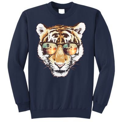 Cool Funny Tiger Tropical Sunglasses Sweatshirt