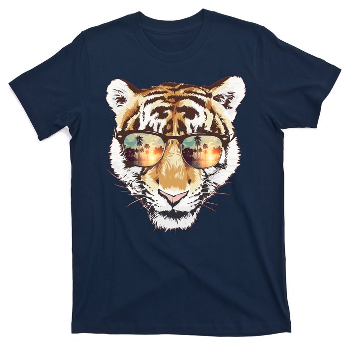 Cool Funny Tiger Tropical Sunglasses T-Shirt