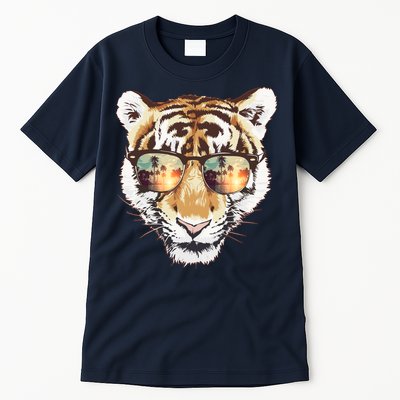Cool Funny Tiger Tropical Sunglasses Tall T-Shirt