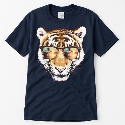 Cool Funny Tiger Tropical Sunglasses Tall T-Shirt