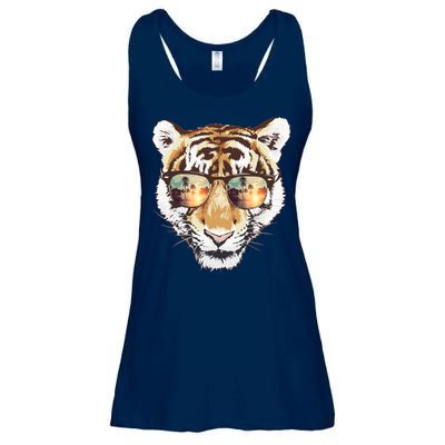 Cool Funny Tiger Tropical Sunglasses Ladies Essential Flowy Tank