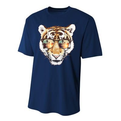 Cool Funny Tiger Tropical Sunglasses Performance Sprint T-Shirt