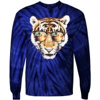 Cool Funny Tiger Tropical Sunglasses Tie-Dye Long Sleeve Shirt