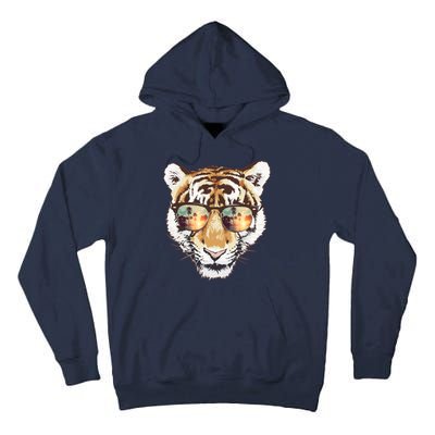 Cool Funny Tiger Tropical Sunglasses Tall Hoodie