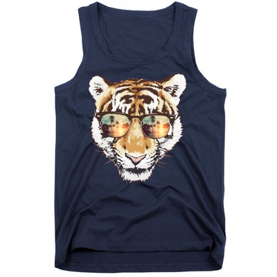 Cool Funny Tiger Tropical Sunglasses Tank Top