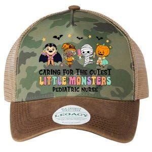 Caring For The Little Monsters Pediatric Nurse Halloween Legacy Tie Dye Trucker Hat