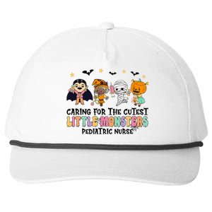 Caring For The Little Monsters Pediatric Nurse Halloween Snapback Five-Panel Rope Hat