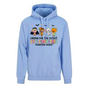 Caring For The Little Monsters Pediatric Nurse Halloween Unisex Surf Hoodie