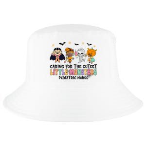 Caring For The Little Monsters Pediatric Nurse Halloween Cool Comfort Performance Bucket Hat