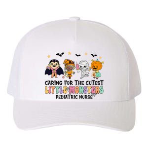 Caring For The Little Monsters Pediatric Nurse Halloween Yupoong Adult 5-Panel Trucker Hat