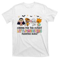 Caring For The Little Monsters Pediatric Nurse Halloween T-Shirt