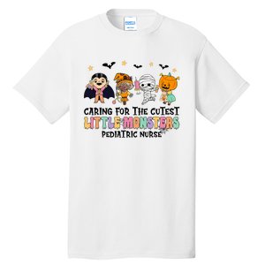 Caring For The Little Monsters Pediatric Nurse Halloween Tall T-Shirt