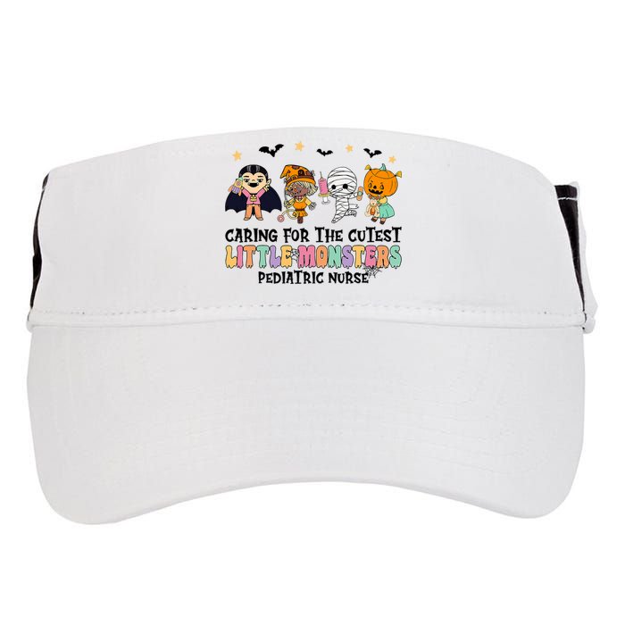 Caring For The Little Monsters Pediatric Nurse Halloween Adult Drive Performance Visor