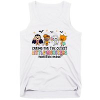 Caring For The Little Monsters Pediatric Nurse Halloween Tank Top