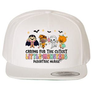 Caring For The Little Monsters Pediatric Nurse Halloween Wool Snapback Cap