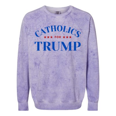 Catholics For Trump Usa Election Colorblast Crewneck Sweatshirt