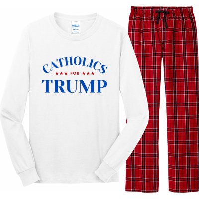 Catholics For Trump Usa Election Long Sleeve Pajama Set