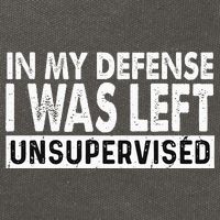 Cool Funny Tee In My Defense I Was Left Unsupervised Cotton Canvas Backpack