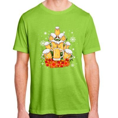 Christmas Fir Tree With Beer Ugly Xmas Beer Gift Adult ChromaSoft Performance T-Shirt