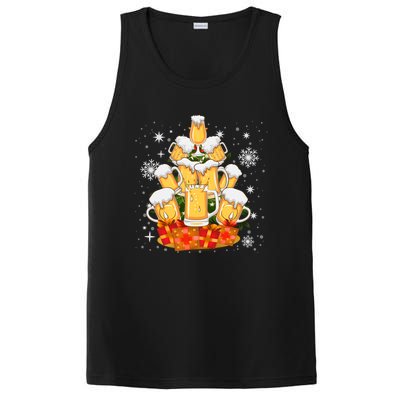 Christmas Fir Tree With Beer Ugly Xmas Beer Gift PosiCharge Competitor Tank