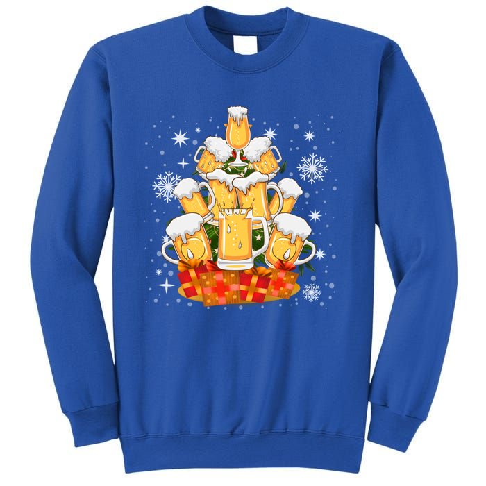 Christmas Fir Tree With Beer Ugly Xmas Beer Gift Sweatshirt