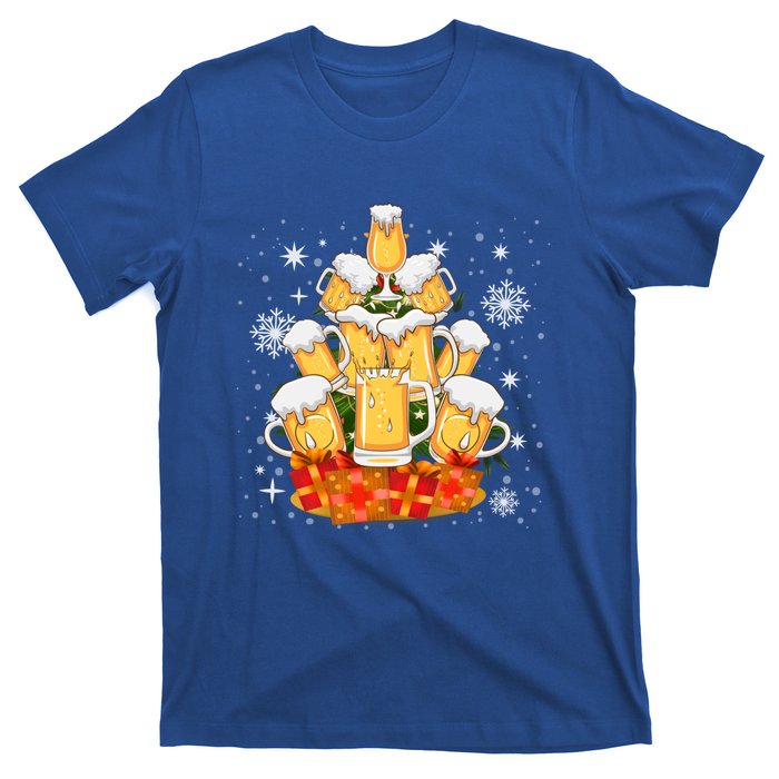 Christmas Fir Tree With Beer Ugly Xmas Beer Gift T-Shirt