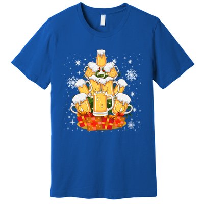 Christmas Fir Tree With Beer Ugly Xmas Beer Gift Premium T-Shirt