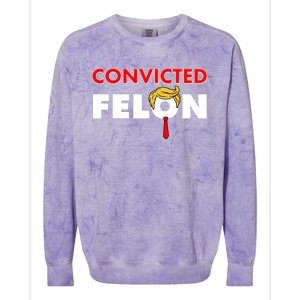 Convicted Felon Trump Colorblast Crewneck Sweatshirt