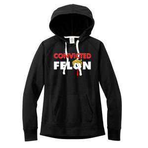 Convicted Felon Trump Women's Fleece Hoodie