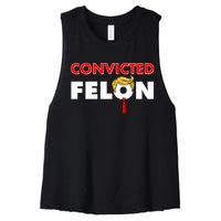 Convicted Felon Trump Women's Racerback Cropped Tank