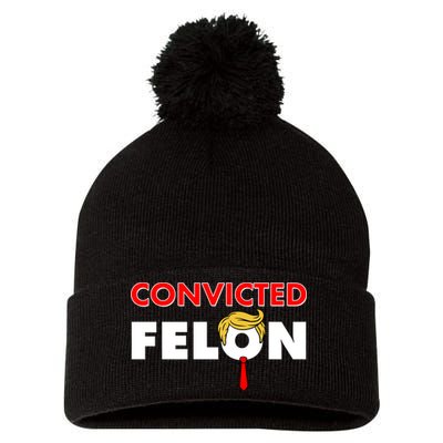 Convicted Felon Trump Pom Pom 12in Knit Beanie