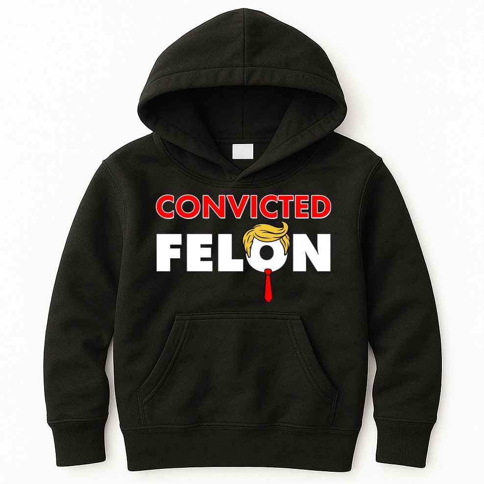 Convicted Felon Trump Kids Hoodie