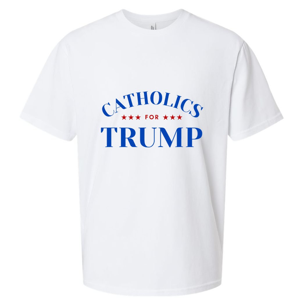 Catholics For Trump Usa Election Sueded Cloud Jersey T-Shirt