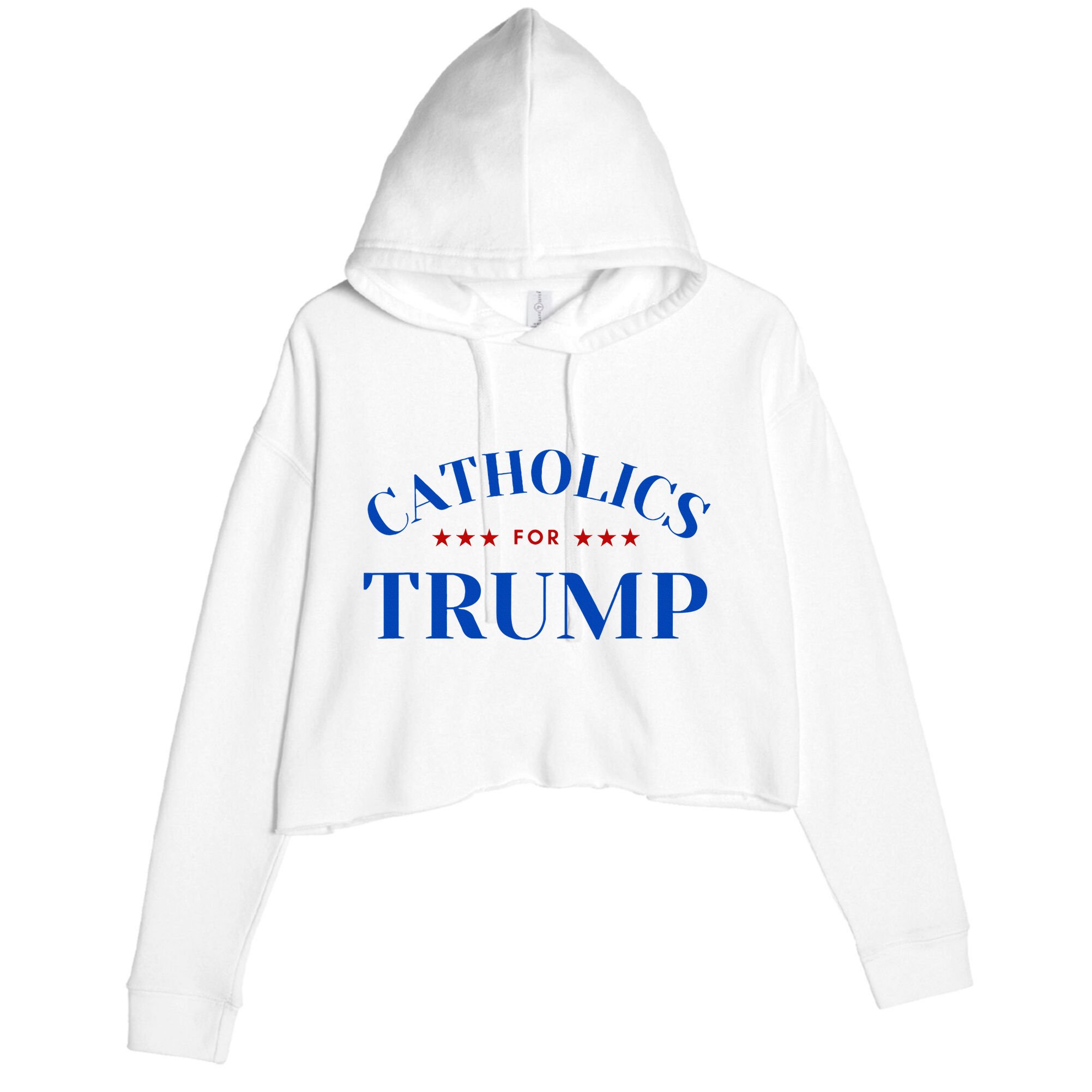 Catholics For Trump Usa Election Crop Fleece Hoodie