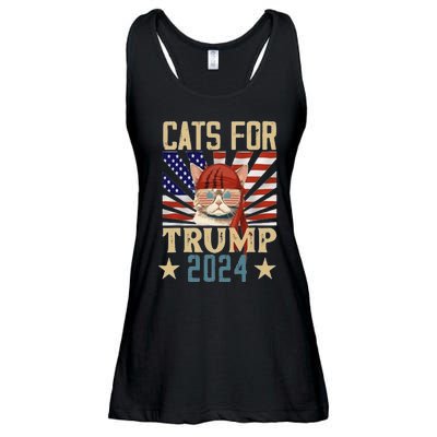 Cat For Trump 2024 Ladies Essential Flowy Tank