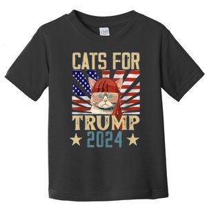 Cat For Trump 2024 Toddler T-Shirt