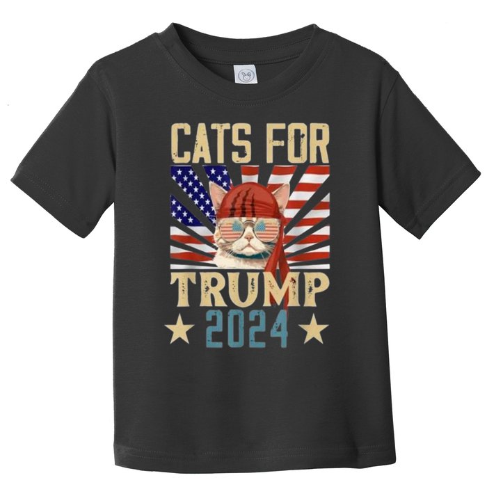 Cat For Trump 2024 Toddler T-Shirt