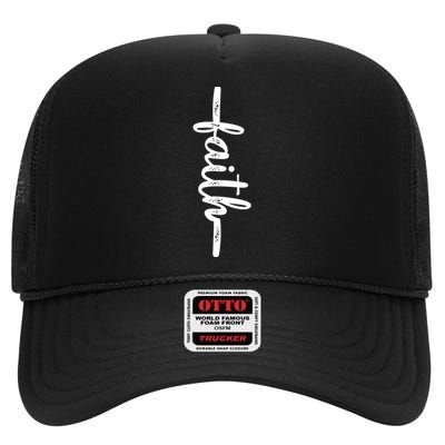 Cross Faith T High Crown Mesh Back Trucker Hat