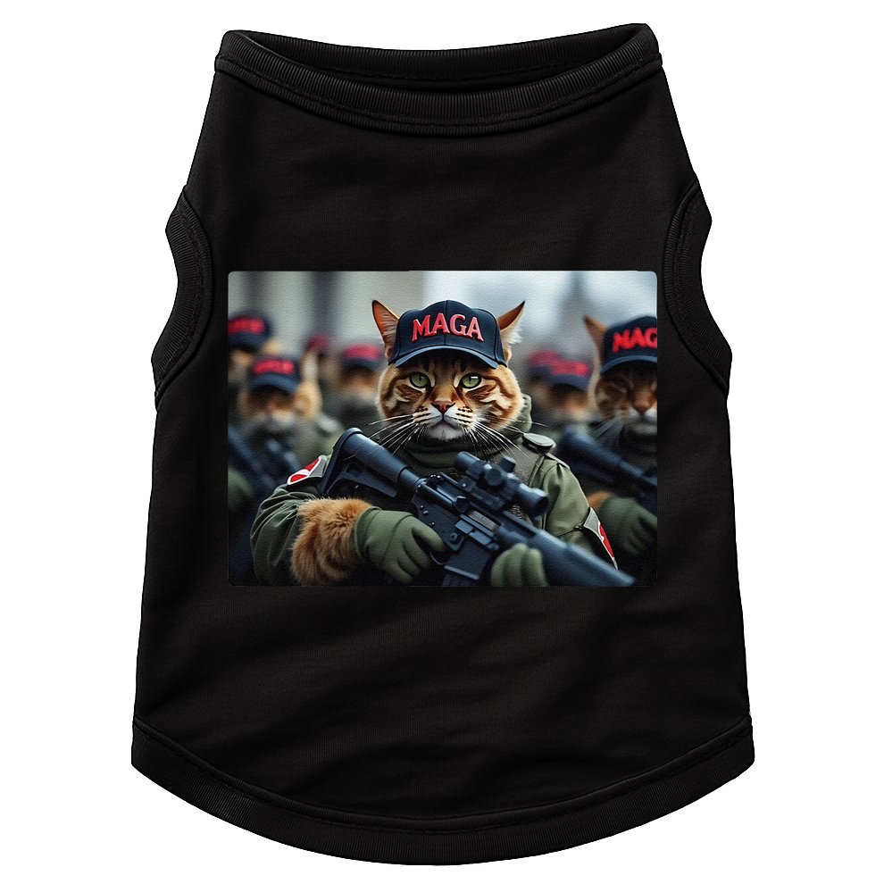 Cats For Trump Maga Army American Flag Patriotic Vote Trump Gift Doggie Tank