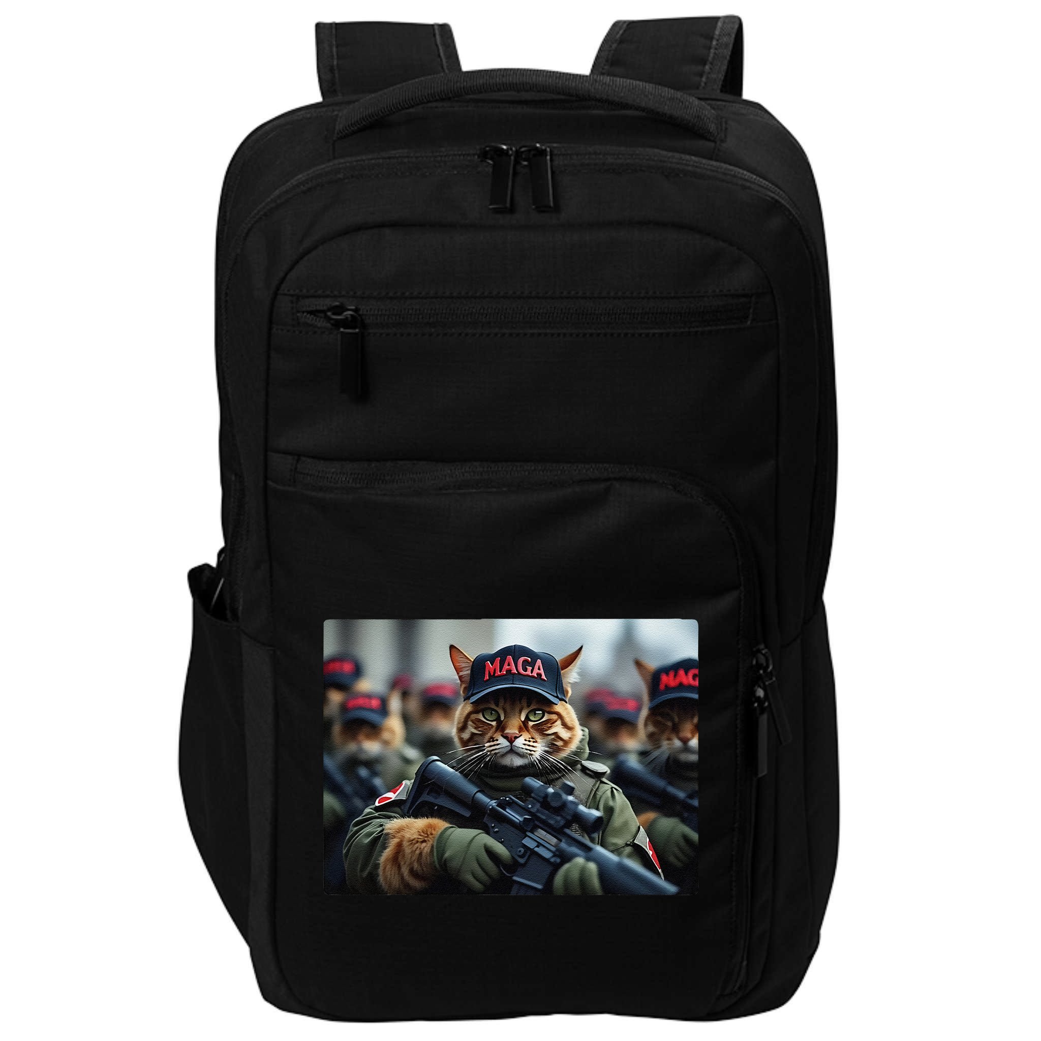 Cats For Trump Maga Army American Flag Patriotic Vote Trump Gift Impact Tech Backpack