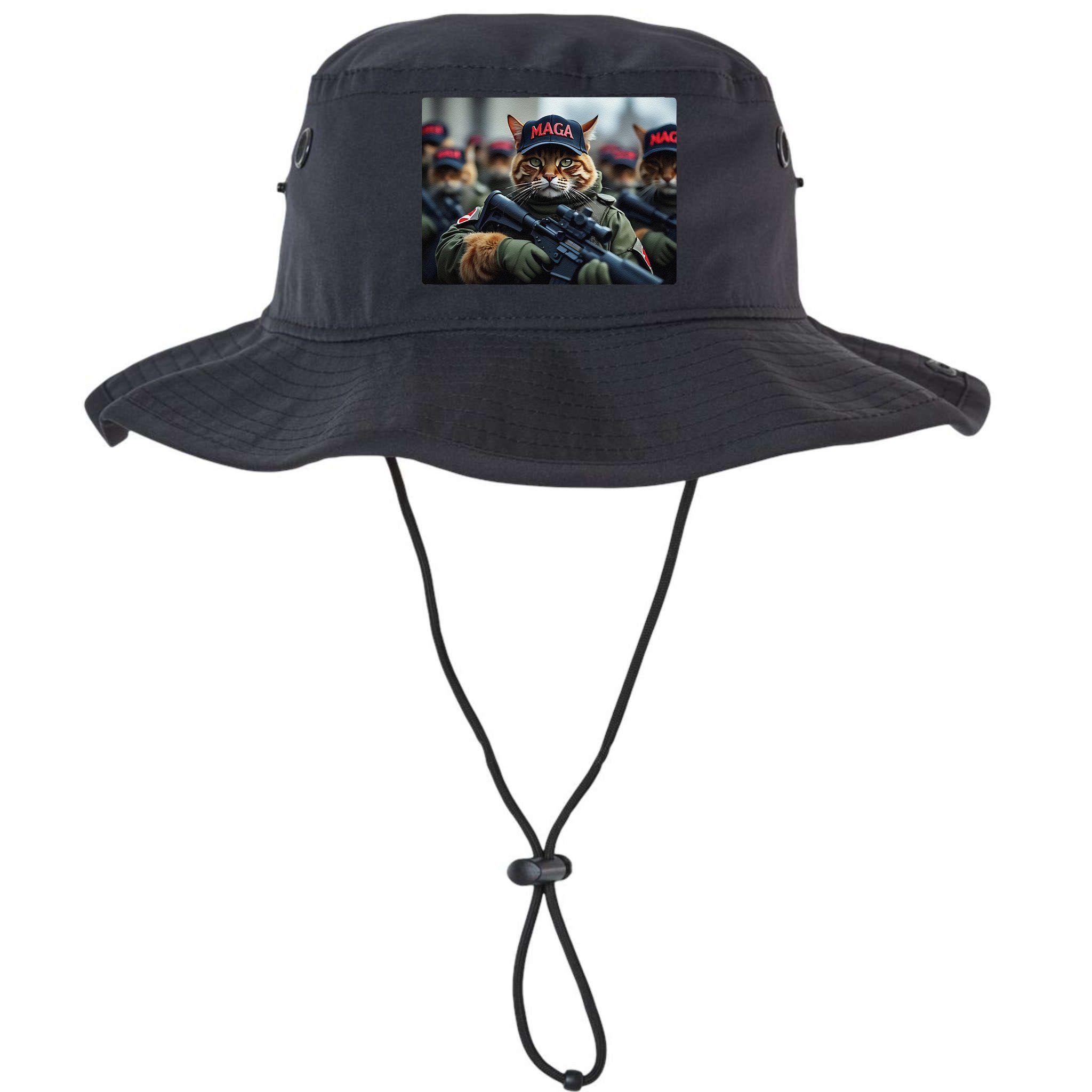 Cats For Trump Maga Army American Flag Patriotic Vote Trump Gift Bucket Hat