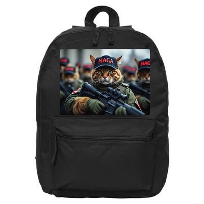 Cats For Trump Maga Army American Flag Patriotic Vote Trump Gift 16 in Basic Backpack