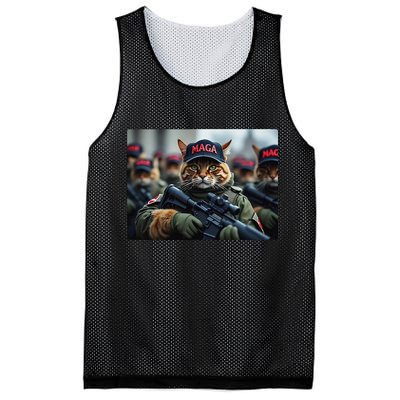 Cats For Trump Maga Army American Flag Patriotic Vote Trump Gift Mesh Reversible Basketball Jersey Tank