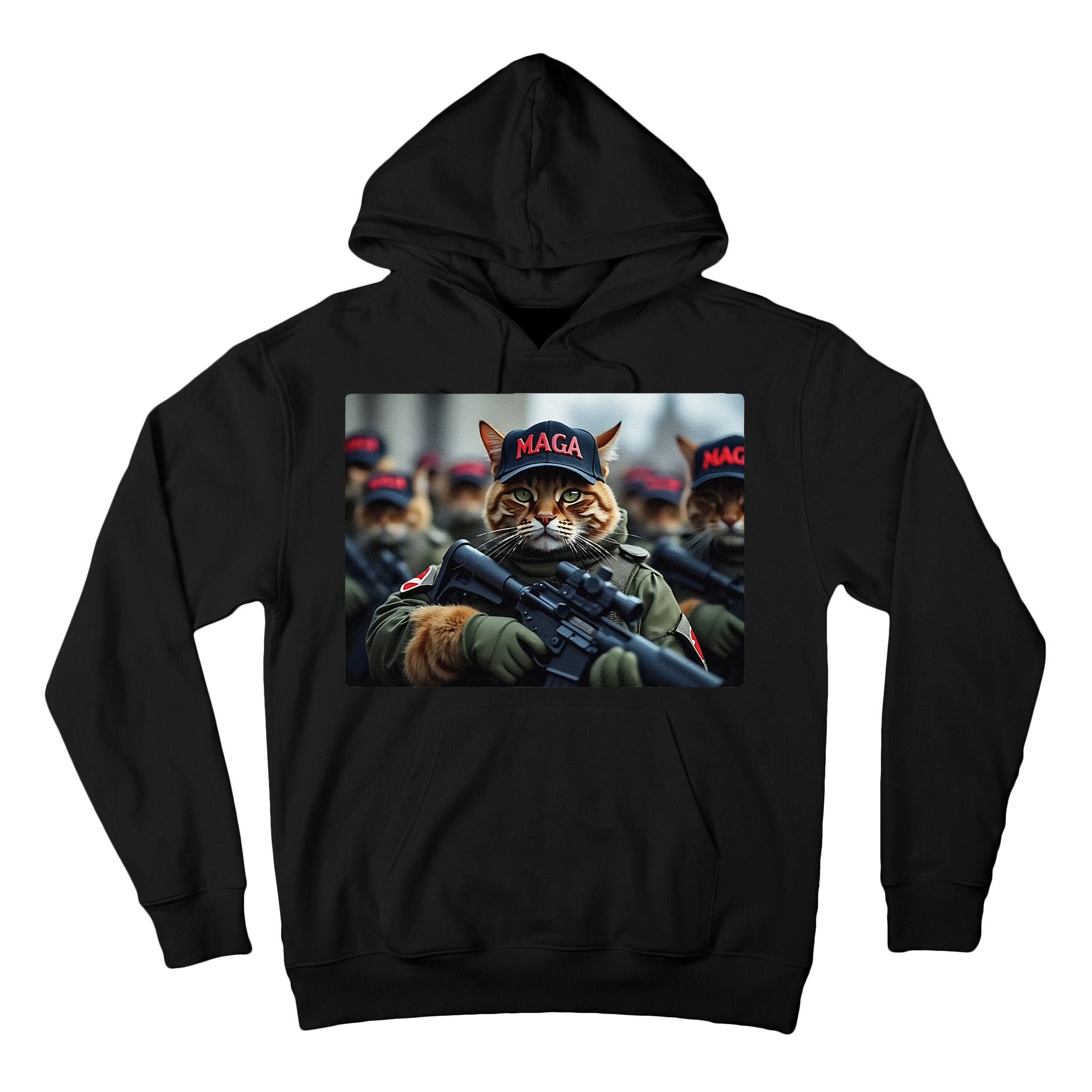 Cats For Trump Maga Army American Flag Patriotic Vote Trump Gift Tall Hoodie