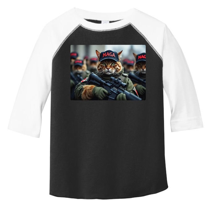 Cats For Trump Maga Army American Flag Patriotic Vote Trump Gift Toddler Fine Jersey T-Shirt